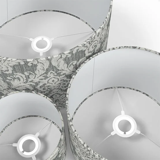 Classic Damask Charcoal lamp_shade
