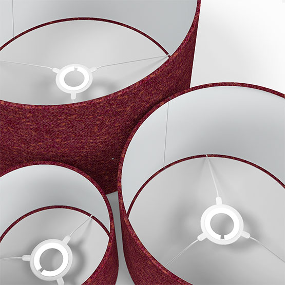 Fryetts Lux Boucle Rosso lamp_shade