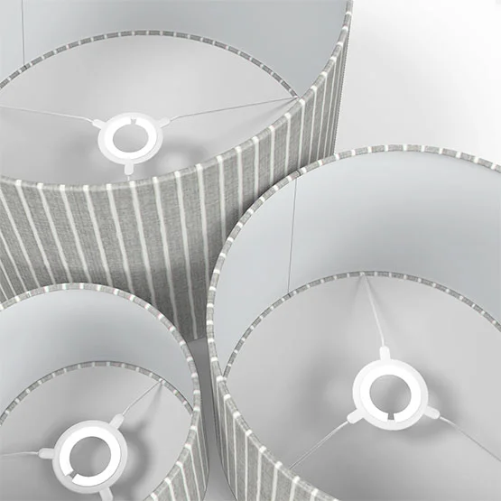 Pencil Stripe Pewter lamp_shade