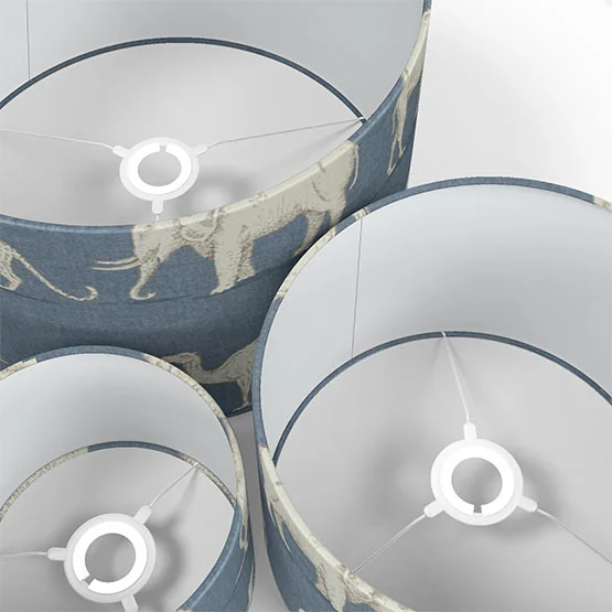 Prairie Animals Denim lamp_shade