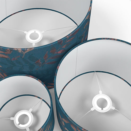 Sonova Studio Kaleidoscope Leaves Blue Rust lamp_shade