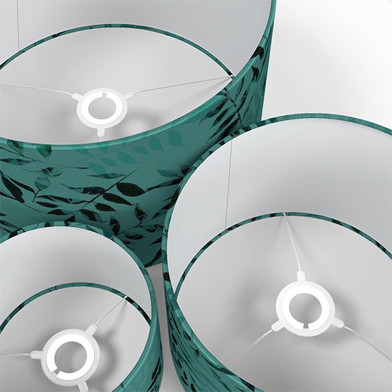 Sonova Studio Kaleidoscope Leaves Teal lamp_shade