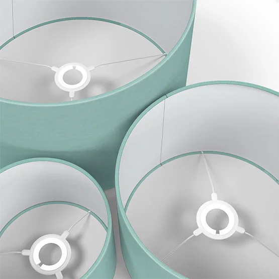 Canvas Duck Egg lamp_shade