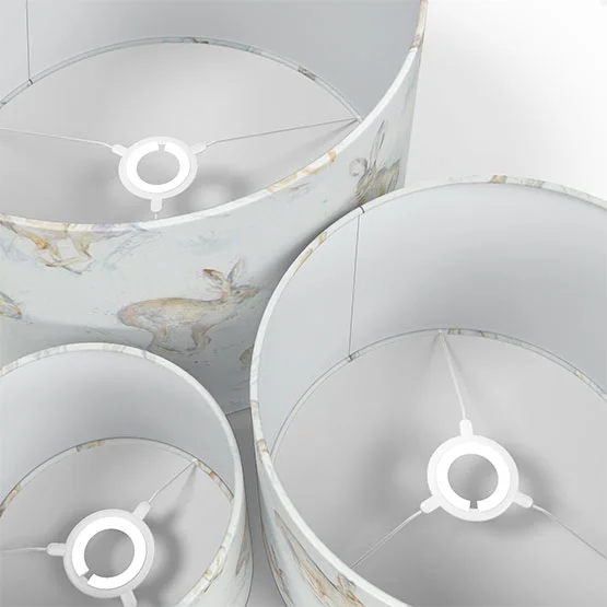 Voyage Hurtling Hares Linen lamp_shade