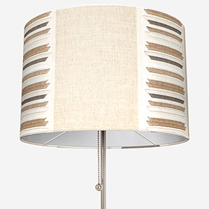 gold and white striped lamp shade