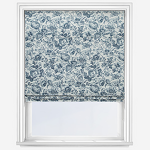 Camengo Celestine Tissu Bleu Encre Roman Blind
