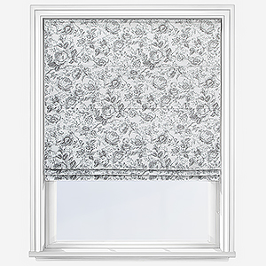 Camengo Celestine Tissu Noir Fusain Roman Blind