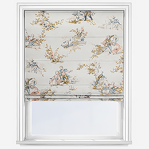 Camengo Gavotte Tissu Multicolore Roman Blind