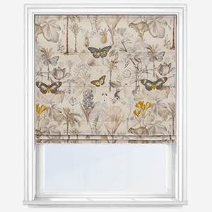 Botany Charcoal Chartreuse Roman Blind