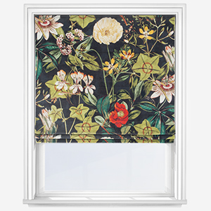 Passiflora Noir Roman Blind