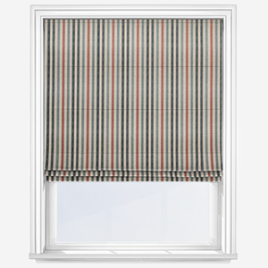Emily Bond Cornish Stripe Blue Multi Roman Blind