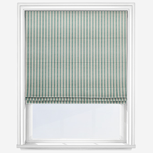 Emily Bond Cornish Stripe Duck Egg Roman Blind