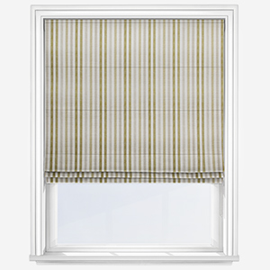 Emily Bond Cornish Stripe Gold Natural Roman Blind