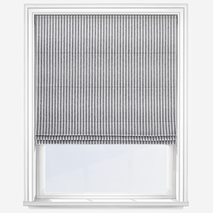 Emily Bond Oscar Stripe Indigo Roman Blind