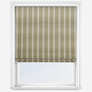 Emily Bond Parasol Stripe Taupe Roman Blind