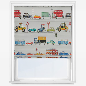 On the Road Paintbox Roman Blind