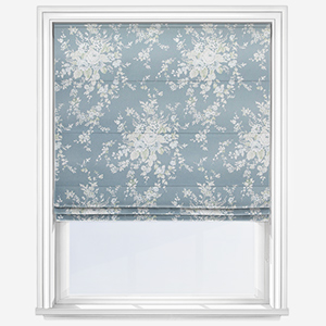 Shabby Chic by Rachel Ashwell Garden Floral Dusky Blue Roman Blind