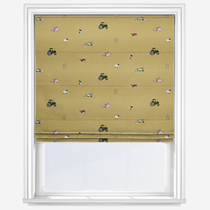 Sophie Allport On The Farm Mustard Roman Blind
