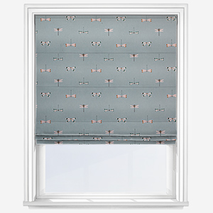 Sophie Allport Water Colour Dragonfly Blue Roman Blind