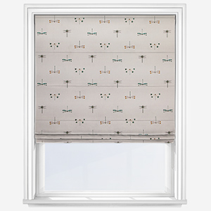 Sophie Allport Water Colour Dragonfly White Roman Blind