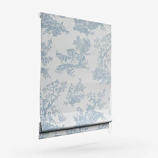 Camengo Cadence Tissu Bleu Porcelaine roman