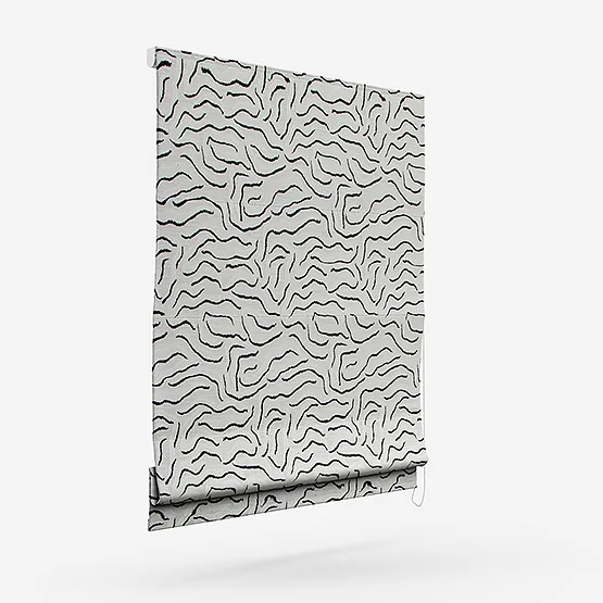 Camengo Ophea Velvet Black and White roman