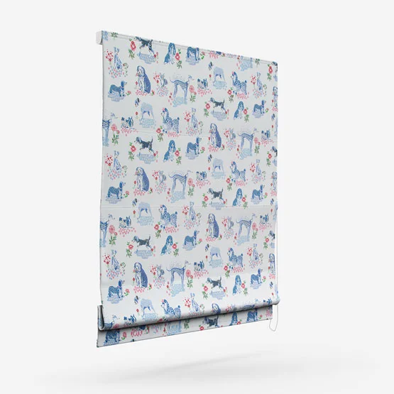 Cath Kidston Puppy Fields Pink & Blue roman