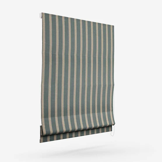 Emily Bond Parasol Stripe Fowey Blue roman