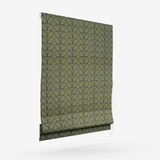 Orla Kiely Linear Stem Olive and Black roman