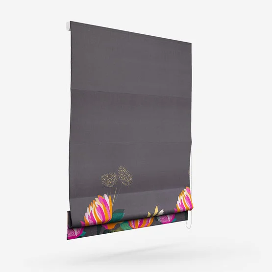 Sara Miller Peony Border Dark Grey roman