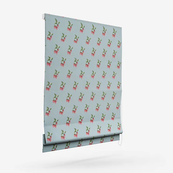 Sophie Allport Strawberries Pale Blue roman