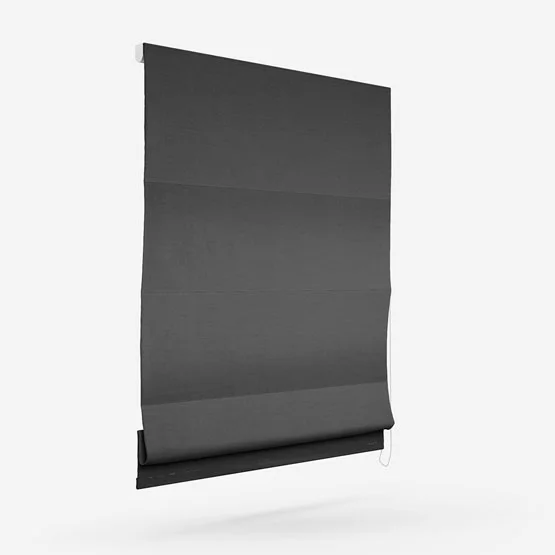Luxe Faux Silk Slate roman