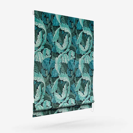 William Morris At Home Acanthus Velvet Indigo roman