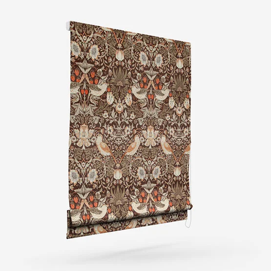 William Morris At Home Strawberry Thief Velvet Acorn roman