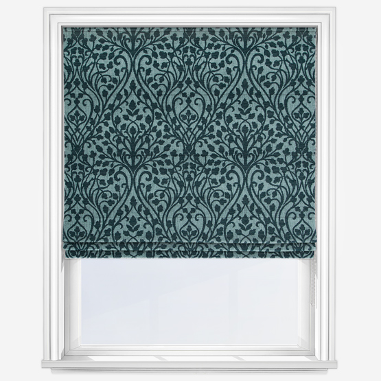 Wisley Peacock Roman Blind