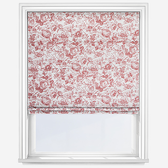 Camengo Celestine Tissu Rouge Grenat Roman Blind