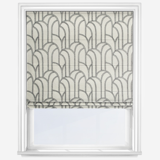 Camengo Grand Rex Black and White Roman Blind