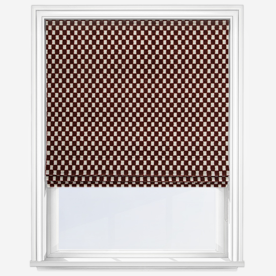 Camengo Scacchiera Terre De Sienne Roman Blind