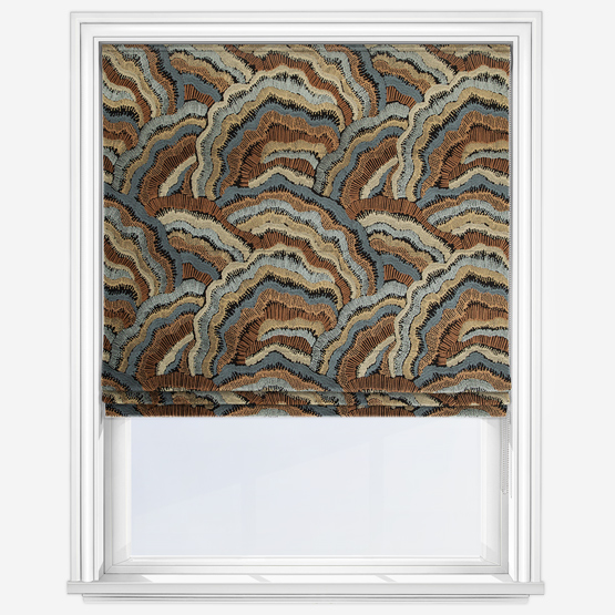 Casamance Annella Orange Fauve Roman Blind