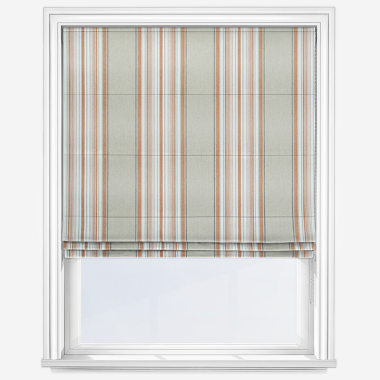 Casamance Aveiro Beige Orange Brulee Roman Blind