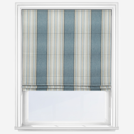 Casamance Aveiro Bleu Deauville Roman Blind