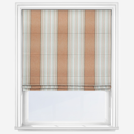 Casamance Aveiro OrangeBrulee Roman Blind