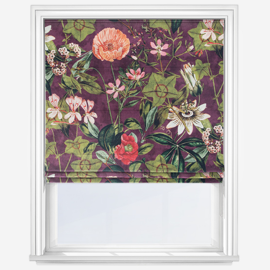 Passiflora Mulberry Roman Blind