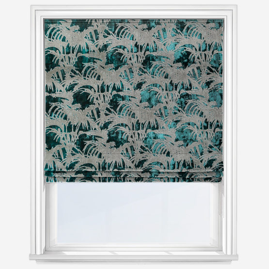 Tropicale Kingfisher Roman Blind