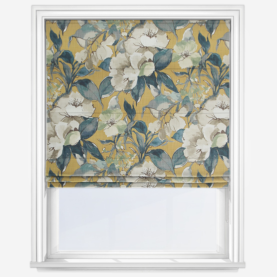 Edinburgh Weavers Bowood Mustard Roman Blind