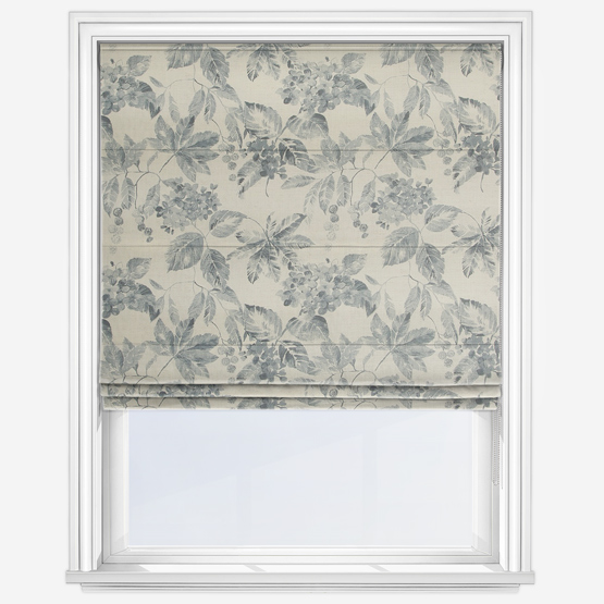 Edinburgh Weavers Flora Navy Roman Blind
