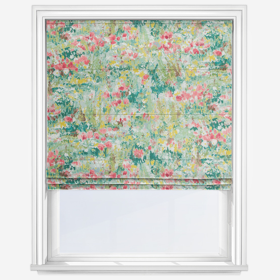 Edinburgh Weavers Furano Turquoise Roman Blind