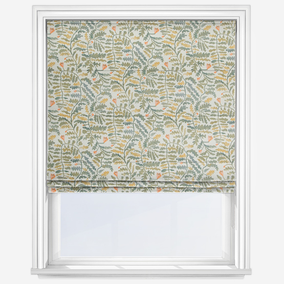 Edinburgh Weavers Mini Bertie Seaweed Roman Blind