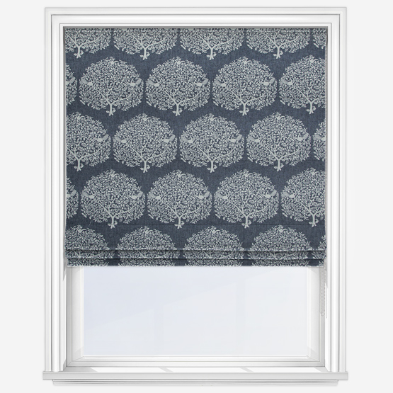 Fibre Naturelle Tree Of Life Denim Roman Blind