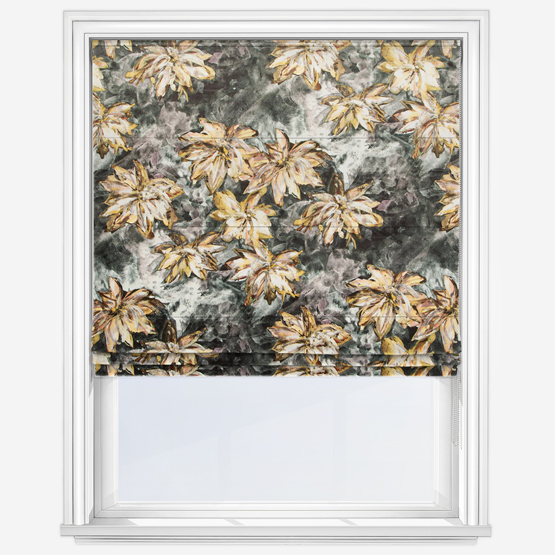 Fibre Naturelle Waterlily Grey Roman Blind